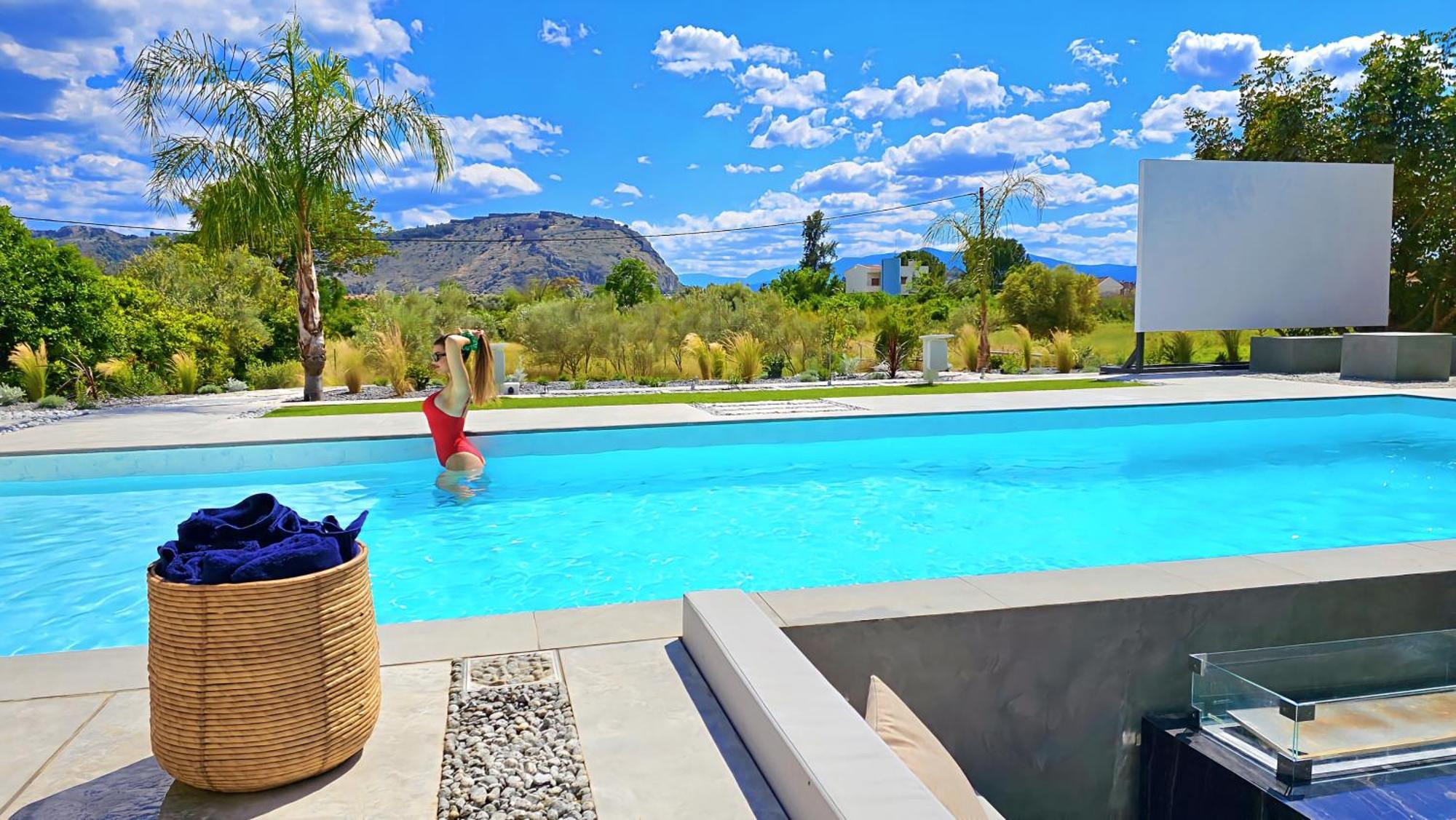 Nafplio Blue Topaz Poolside Villa Exterior photo